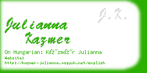 julianna kazmer business card